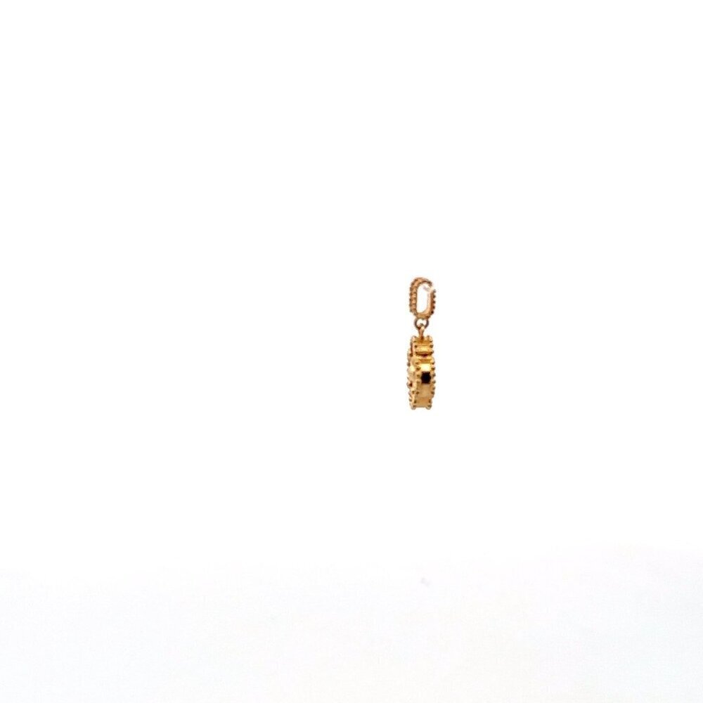 18K Gold Flower Tiny Pendant Charm - Picture 5 of 11